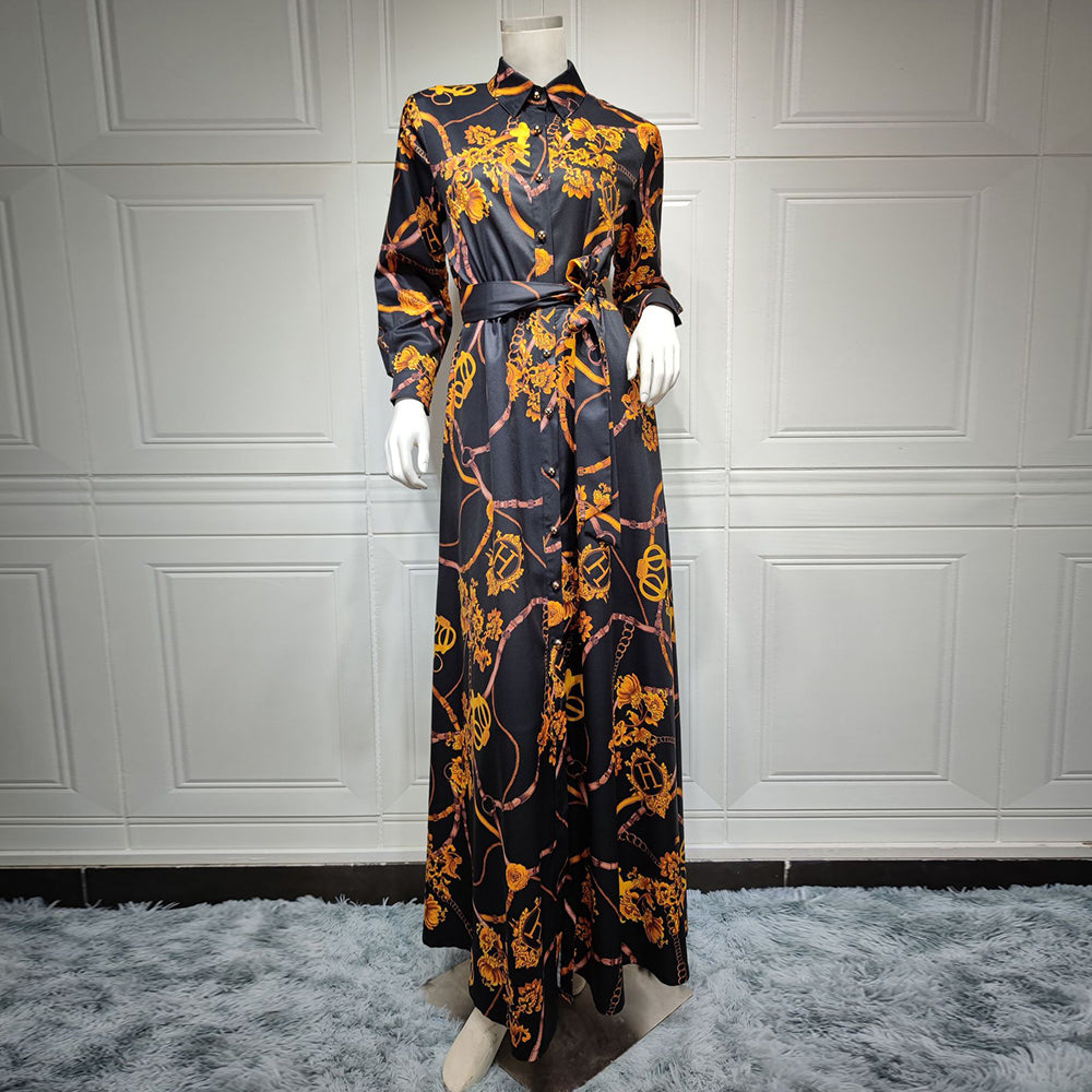 Women's Vintage Lace-Up Dress