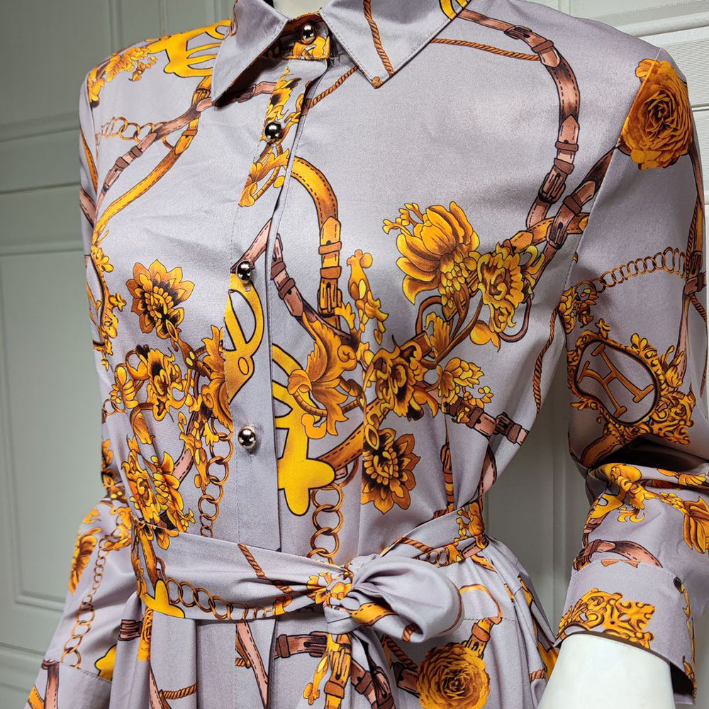 Women's Vintage Lace-Up Dress