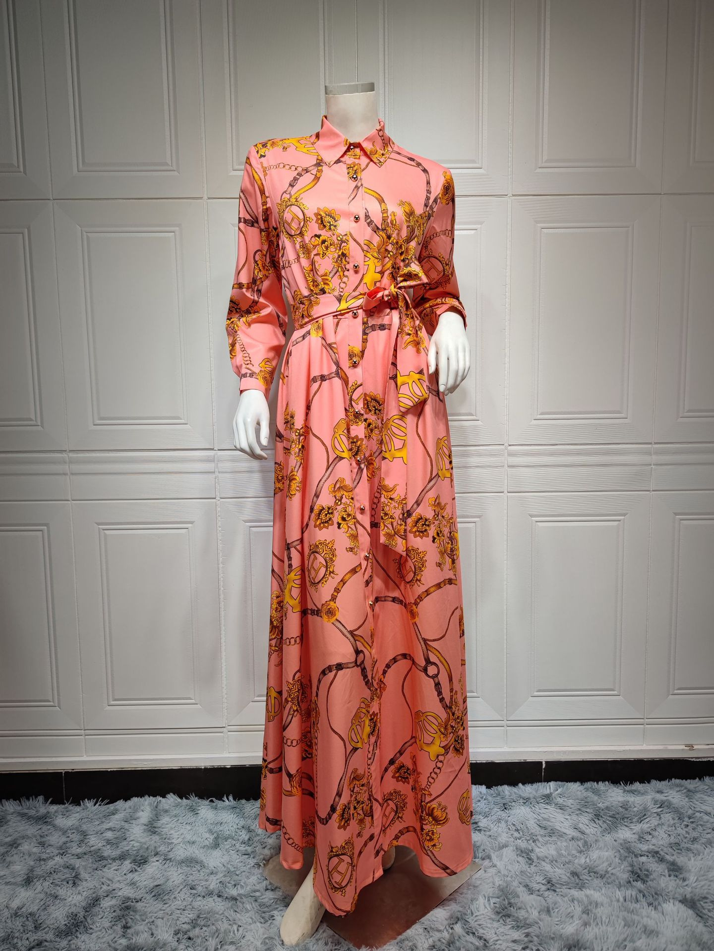 Women's Vintage Lace-Up Dress